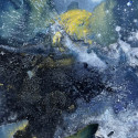 mixed-media cyanotype painting 6.25" x 6.25" mixed-media cyanotype painting 6.25" x 6.25"